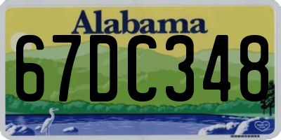 AL license plate 67DC348