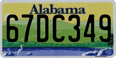 AL license plate 67DC349