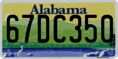 AL license plate 67DC350