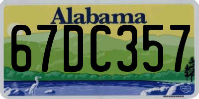 AL license plate 67DC357
