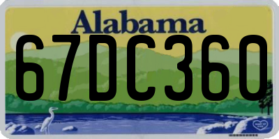 AL license plate 67DC360