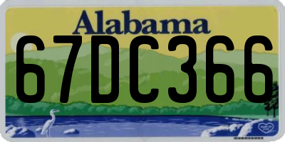 AL license plate 67DC366