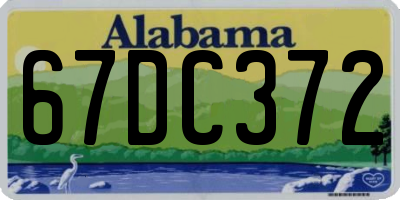 AL license plate 67DC372