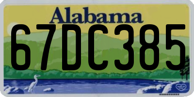 AL license plate 67DC385