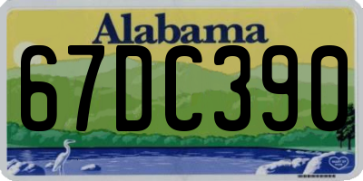 AL license plate 67DC390