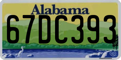 AL license plate 67DC393