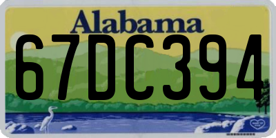 AL license plate 67DC394