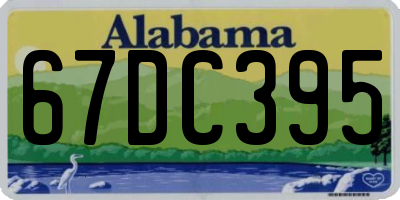 AL license plate 67DC395