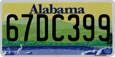 AL license plate 67DC399