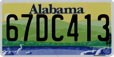 AL license plate 67DC413