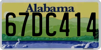 AL license plate 67DC414