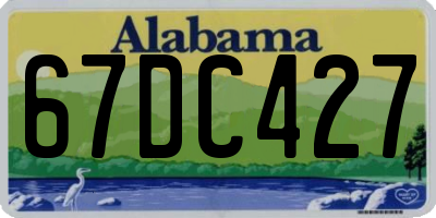 AL license plate 67DC427