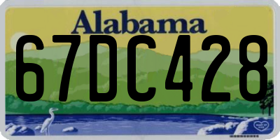 AL license plate 67DC428