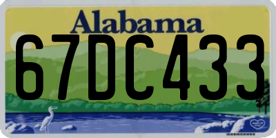 AL license plate 67DC433