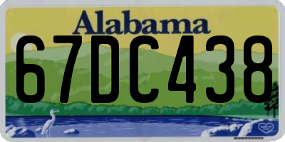 AL license plate 67DC438