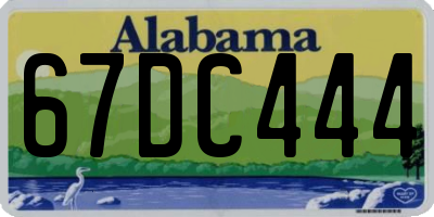 AL license plate 67DC444