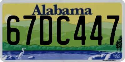 AL license plate 67DC447