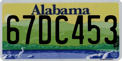 AL license plate 67DC453