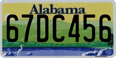 AL license plate 67DC456