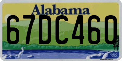 AL license plate 67DC460