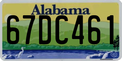 AL license plate 67DC461