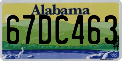 AL license plate 67DC463