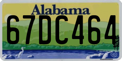 AL license plate 67DC464