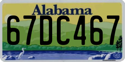 AL license plate 67DC467