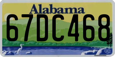 AL license plate 67DC468