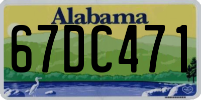 AL license plate 67DC471
