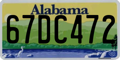 AL license plate 67DC472