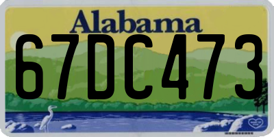 AL license plate 67DC473