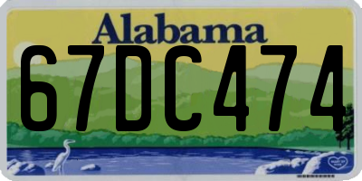 AL license plate 67DC474
