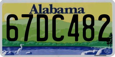 AL license plate 67DC482