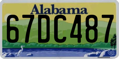 AL license plate 67DC487