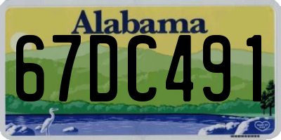 AL license plate 67DC491