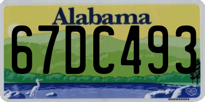 AL license plate 67DC493