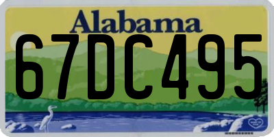AL license plate 67DC495