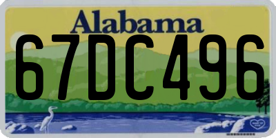 AL license plate 67DC496