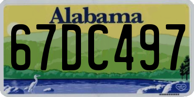 AL license plate 67DC497