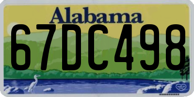 AL license plate 67DC498