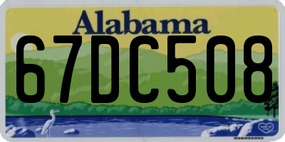 AL license plate 67DC508
