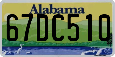 AL license plate 67DC510
