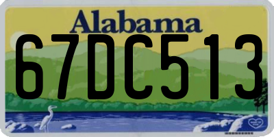 AL license plate 67DC513