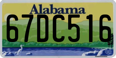 AL license plate 67DC516