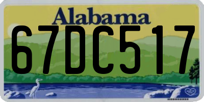 AL license plate 67DC517