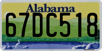 AL license plate 67DC518