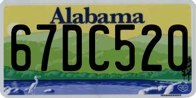 AL license plate 67DC520