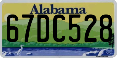 AL license plate 67DC528