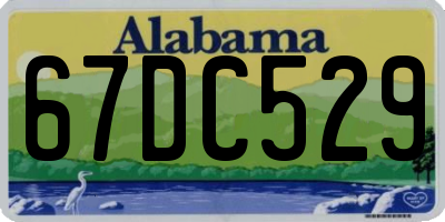 AL license plate 67DC529